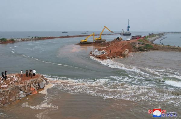 The flood took out 560 hectares of land, nearly half of which were rice paddies, creating a blow to the nation amid a food crisis.